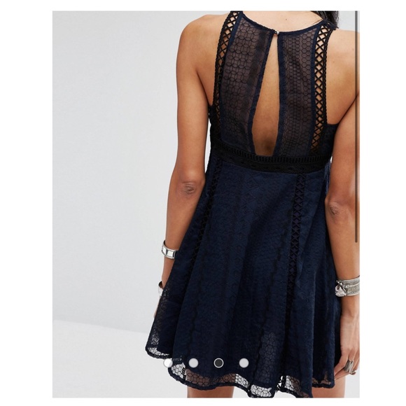 FINAL DAY! NWT Free People Wherever You Go Embroidered Crochet Mini Dress in - Picture 5 of 15